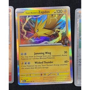 Team Rockets Zapdos‎ Pokemon Card 070 182 Holo Rare
